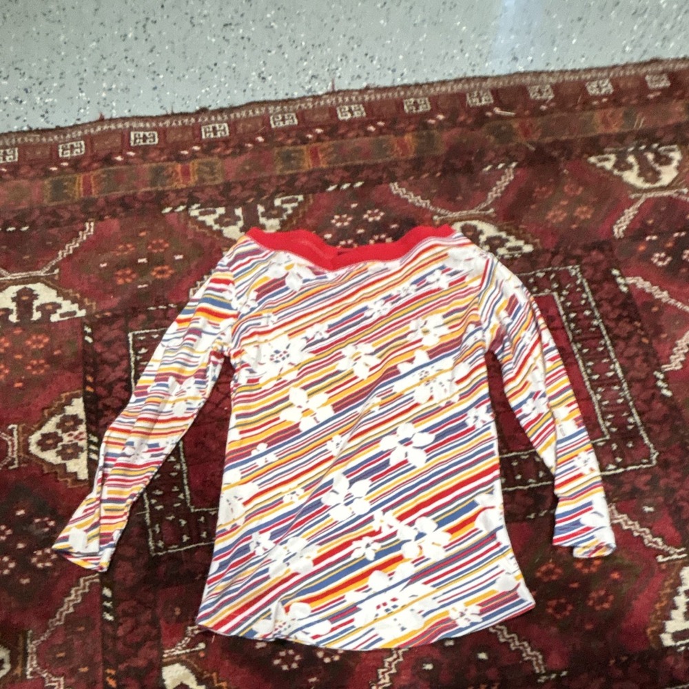 H&M L.O.G.G. Womens S Regular Multicolor Striped Long Sleeve Pullover Top